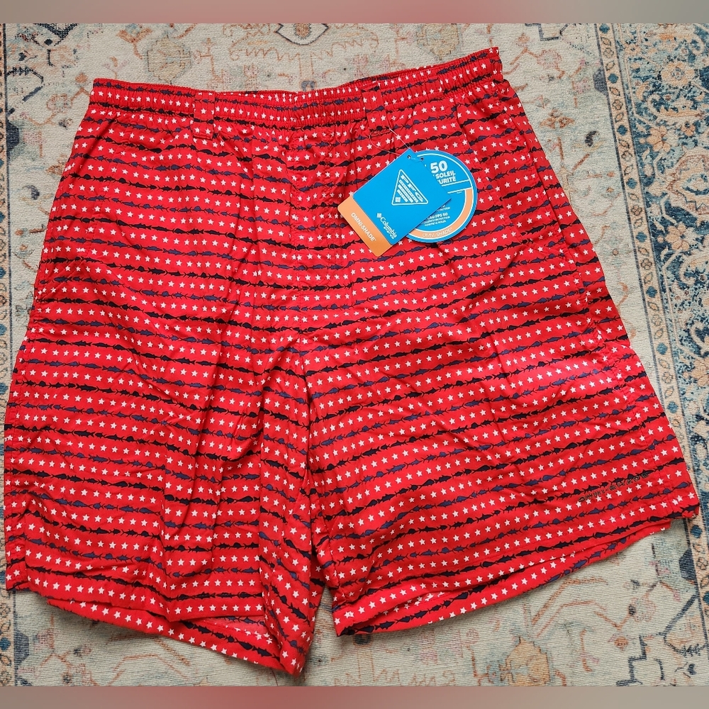Columbia Swim Trunk, Size M, Red
